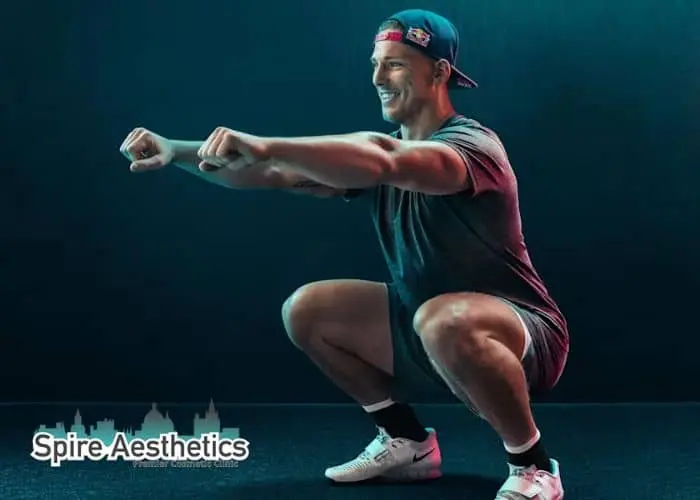 Image of man build leg muscle Walsall through exercise