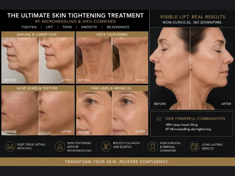 Results of combined treatment for the ultimate skin tightening treatment Walsall
